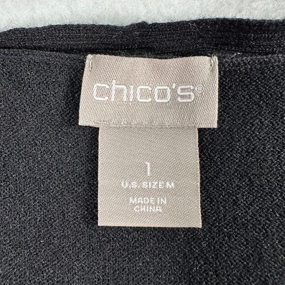 Chicos Knit Tank Top Black Under Shirt Size Medium Stretchy Dressy NEW - Picture 6 of 7